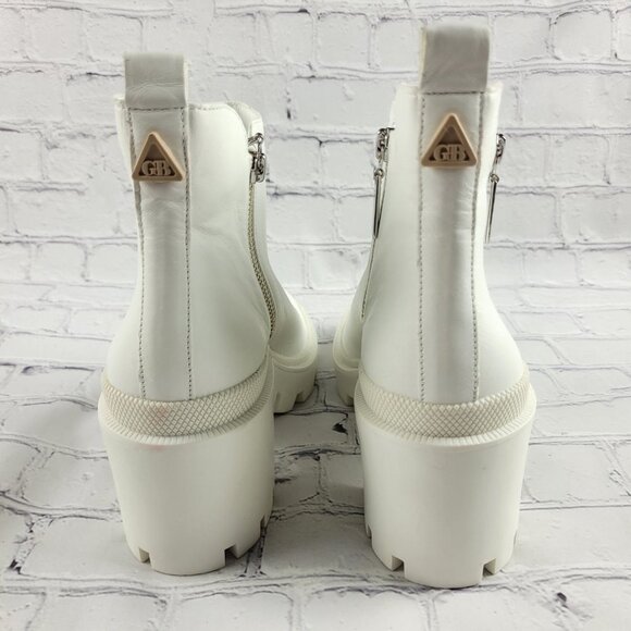 NWOB GB the Change So-Lution Sustainable Leather Chunky Lug Sole Booties - Picture 6 of 14